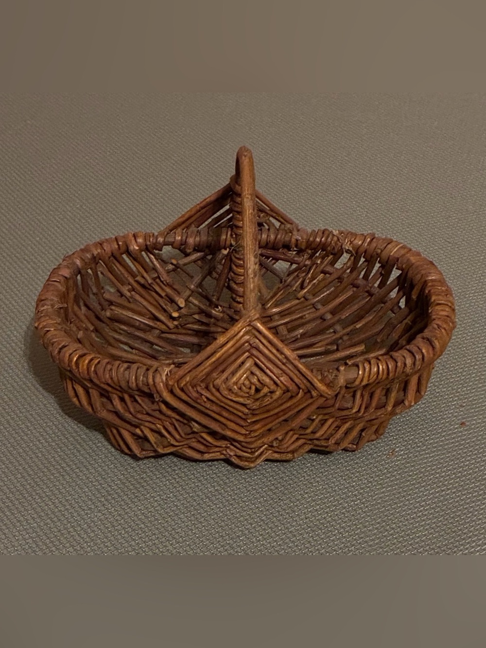 Small Decorative Wicker Basket with Handle